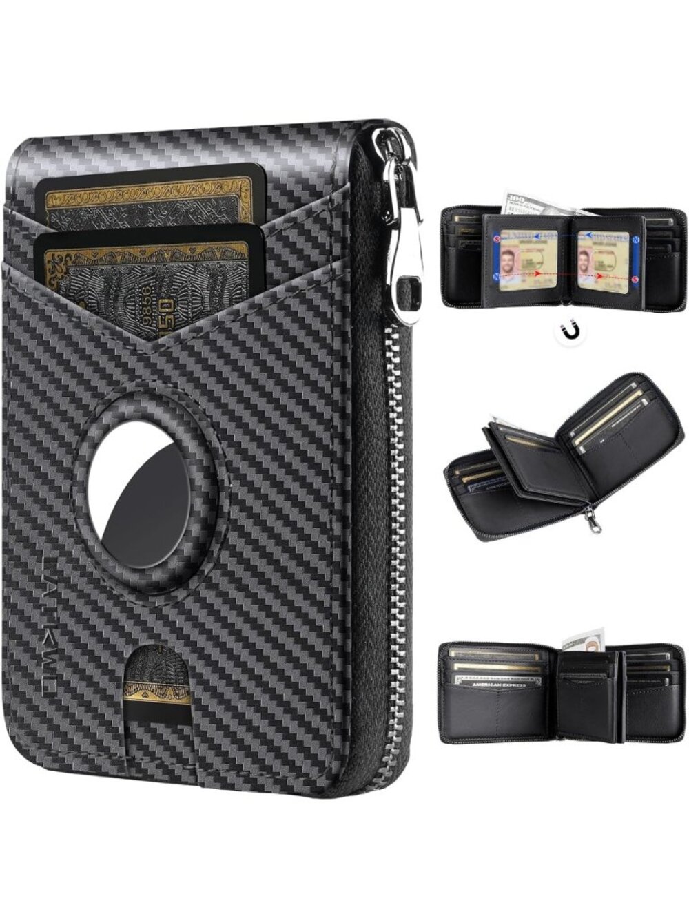 Men's RFID Blocking Large Wallet with 2 ID Windows & 13 Card Slots - Spacious